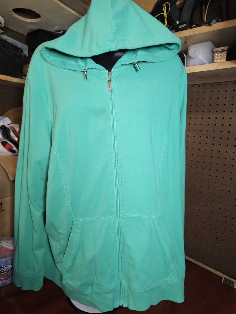 Style & Co Sport Teal/Greenish Zip Up 2x Women's